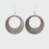 Nespoli Classics Textured Crescent Circle Drop Earrings