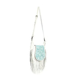 Moonwood Hand-tooled Bag in White