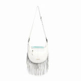 Moonwood Hand-tooled Bag in White