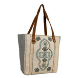 Willow Stream Embroidered Tote Bag
