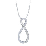 Sterling Silver .07ct Diamond Infinity Necklace