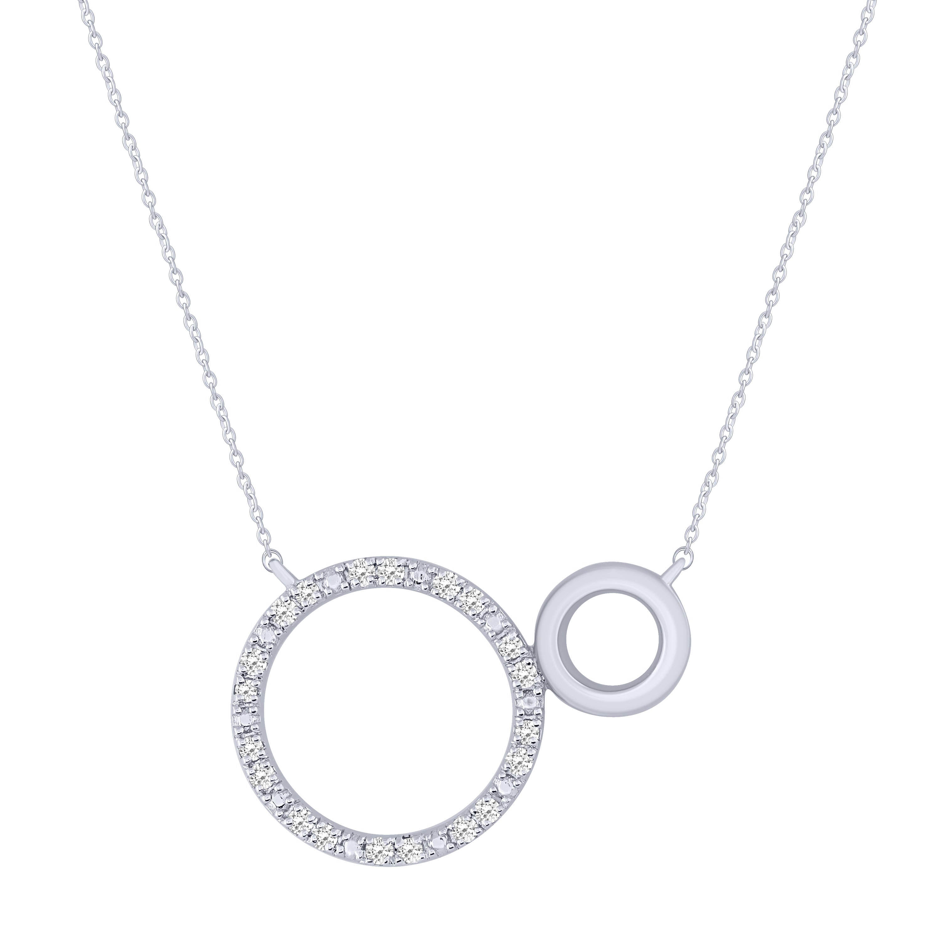Marco Bicego Masai 18K Two-Tone Double Circle Diamond Necklace – Long's  Jewelers