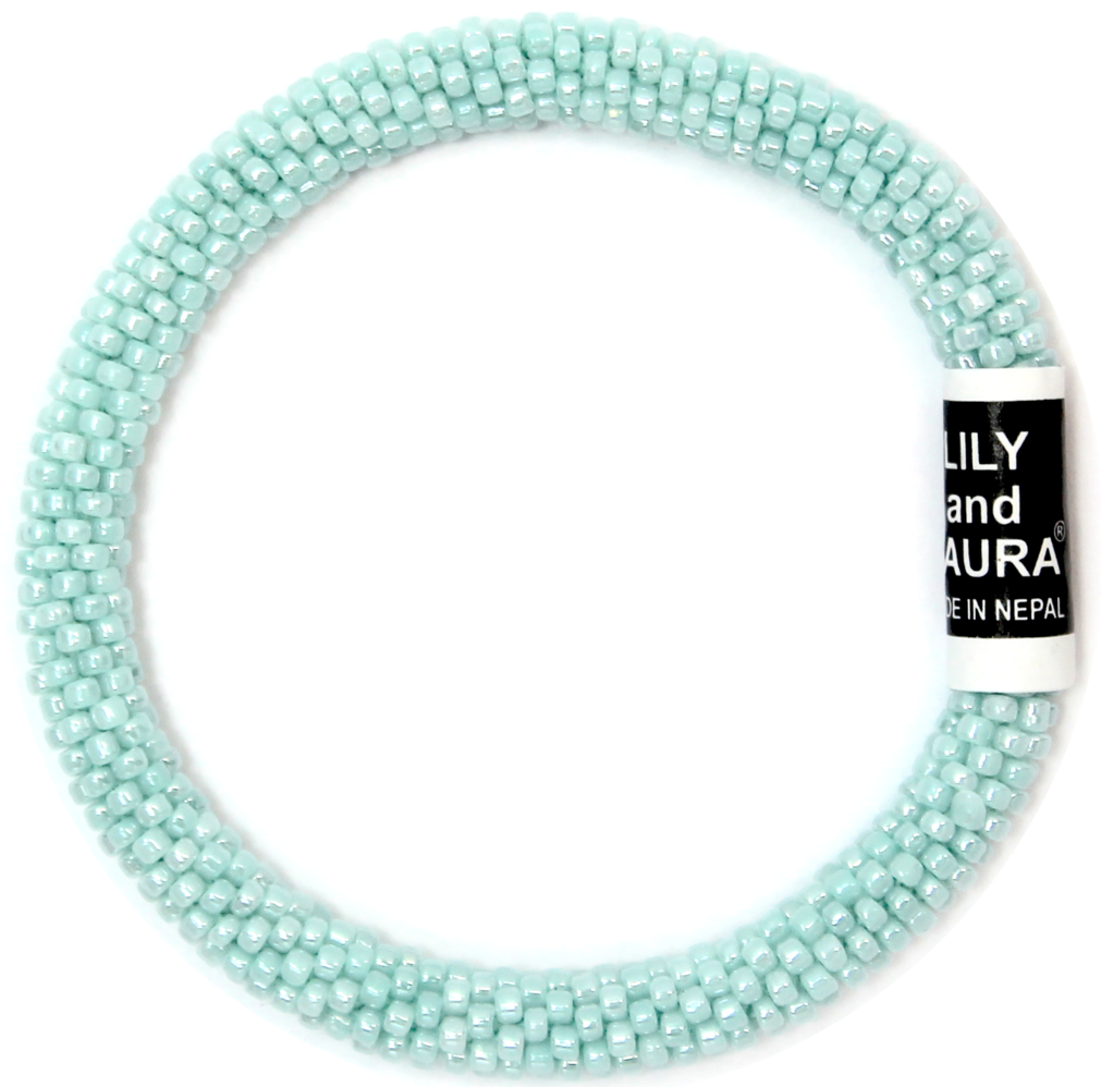 Lily and Laura Blue Mint Solid Bracelet