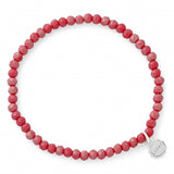 Knoxville Frosted Red Bracelet
