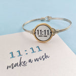 Luca and Danni 11:11 Make a Wish Silver Bangle Bracelet