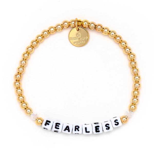 Little Words Project Gold Filled and Crystal Fearless Bracelet