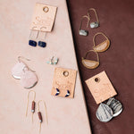 Gold Labradorite Teardrop Earrings