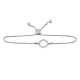 Sterling Silver .07ct Diamond Bolo Bracelet