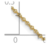 14K 1mm 16 inch Singapore Chain