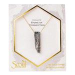 Scout Curated Wears Gold Kyanite Stone of Connection Point Necklace
