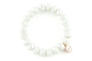 Lizas Huntsville Shiny Snow White Opal Bracelet