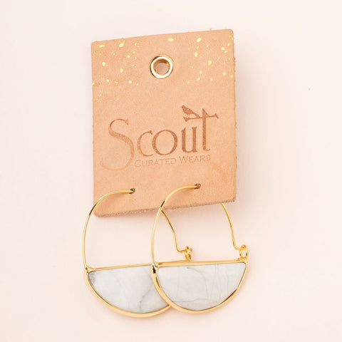 Scout Curated Wears Silver Rose Quartz Prism Hoop Earrings