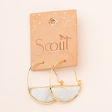 Scout Gold Rose Quartz Prism Hoop Earrings