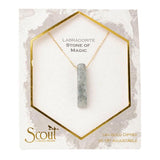 Scout Curated Wears Gold Labradorite Stone of Magic Point Necklace