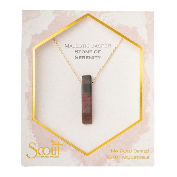 Scout Curated Wears Gold Majestic Jasper Stone of Serenity Point Necklace