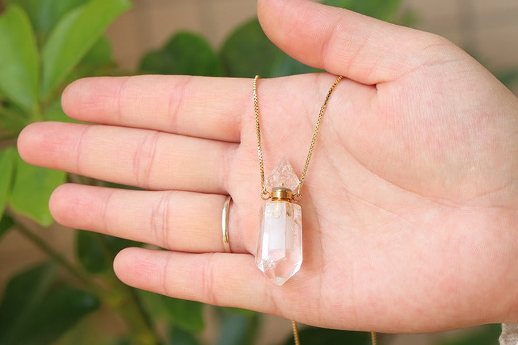 White Quartz Mystical Crystal Healing Pendant