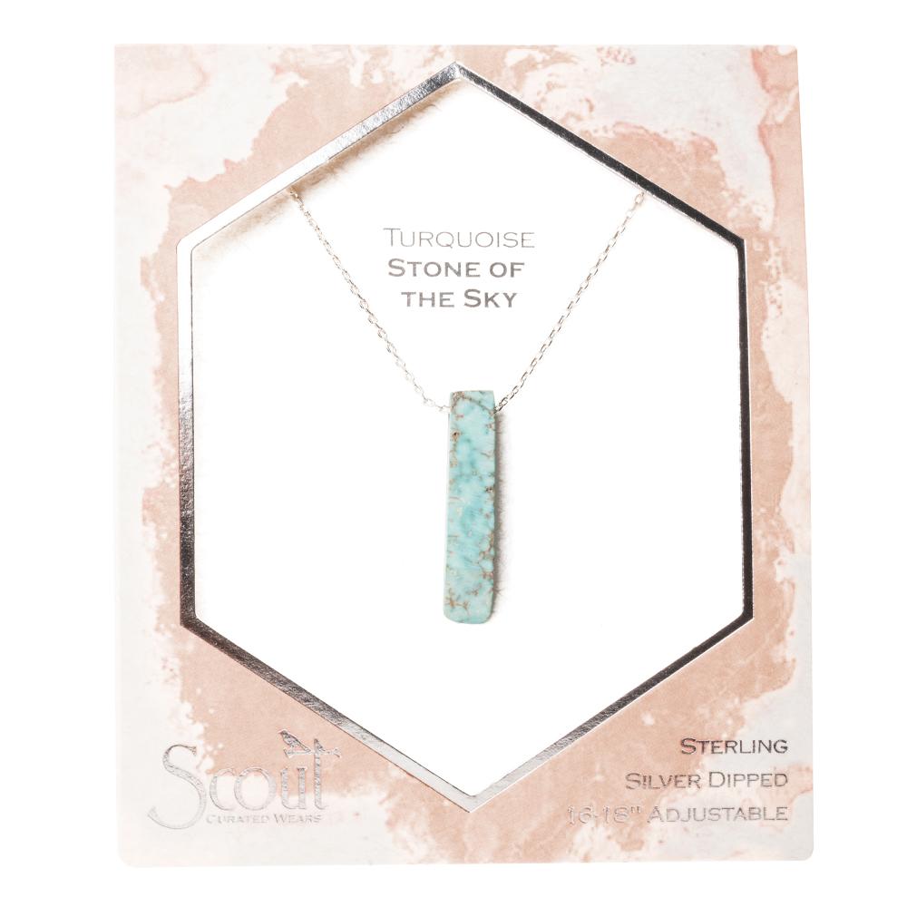 Scout Curated Wears Silver Turquoise Stone of Protection Point Necklace