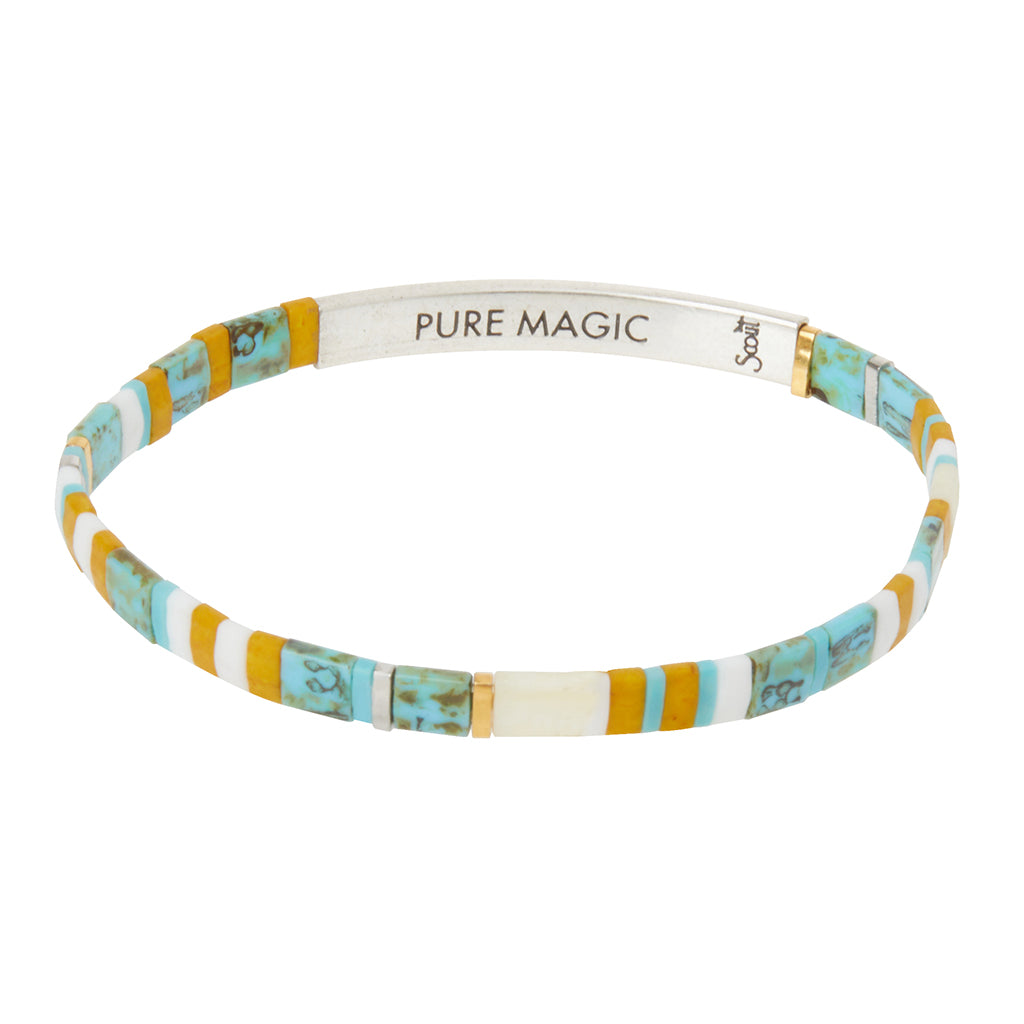 Scout Good Karma Pure Magic Miyuki Bracelet- Turquoise/Silver 