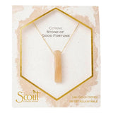 Scout Curated Wears Gold Citrine Stone of Good Fortune Point Necklace