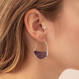 Scout Silver Amethyst Prism Hoop Earrings