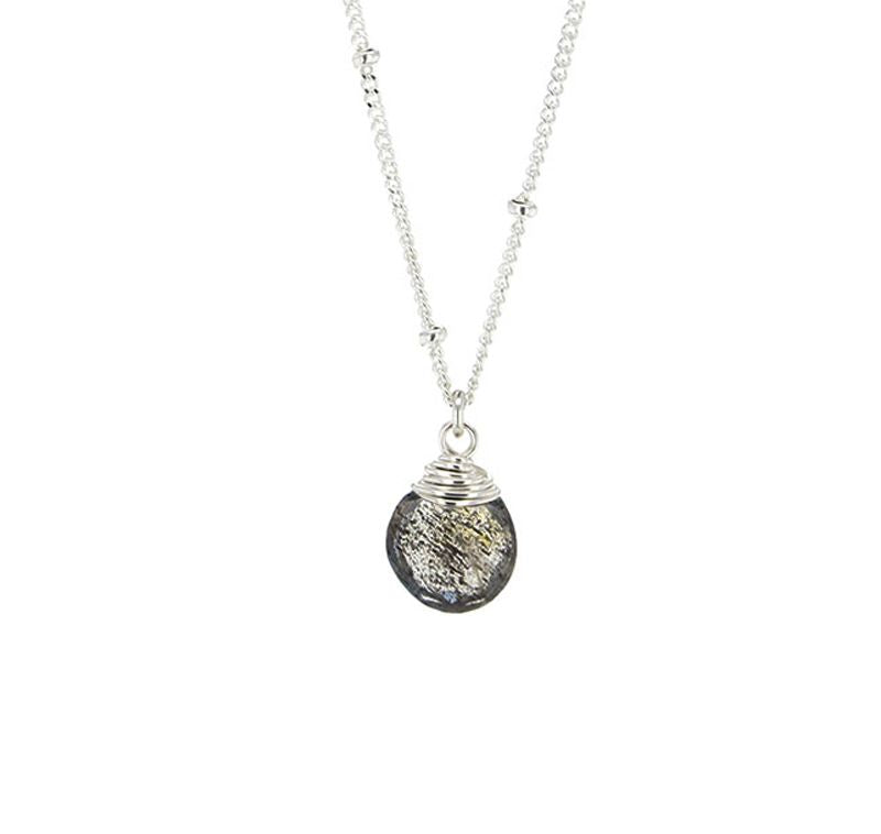 Lotus Jewelry Studio Sterling Silver Labradorite Trinket Necklace