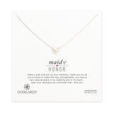 Sterling Silver 16" Maid of Honor White Pearl Necklace 