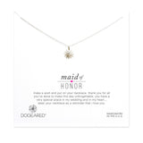 Sterling Silver 16" Maid of Honor Starburst Necklace