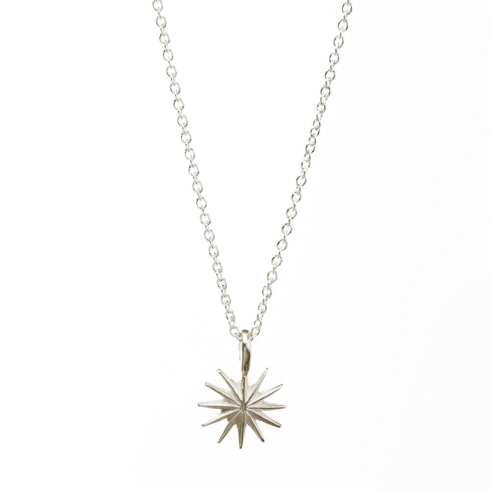 Sterling Silver 16" Maid of Honor Starburst Necklace