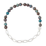 Scout Curated Wears African Turquoise Mini Stone With Chain Stacker Bracelet