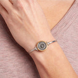 Luca and Danni Compass Silver Bangle Bracelet