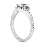 Nespoli Jewelers 14k White Gold Round Halo Engagement Ring 1297