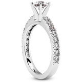 Nespoli Jewelers 14k White Gold Round Engagement Ring 1307