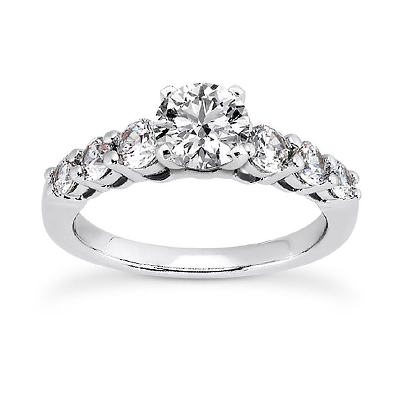 Nespoli Jewelers 14k White Gold Round Engagement Ring 1474