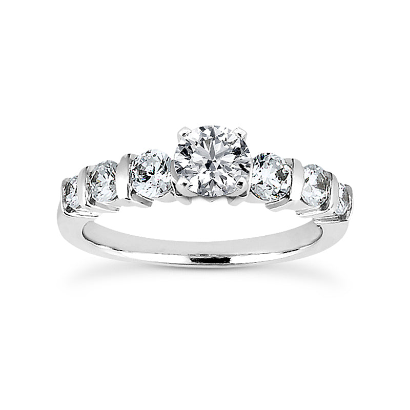 Nespoli Jewelers 14k White Gold Round Engagement Ring 1716