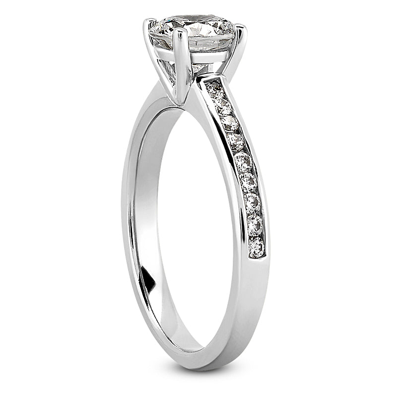 Round Channel Set Engagement Ring