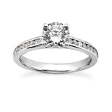 Nespoli Jewelers 14k White Gold Round Channel Set Engagement Ring
