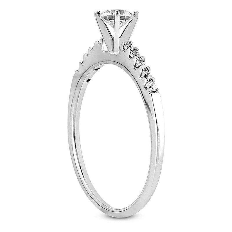 Nespoli Jewelers 14k White Gold Round Engagement Ring 3011