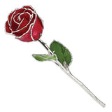 Red Silver Dipped Rose