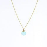 Lotus Jewelry Studio Gold Blue Chalcedony Trinket Necklace