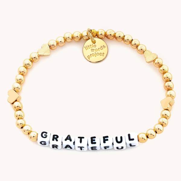 Little Words Project Grateful Lucky Symbols Gold-Filled Bracelet