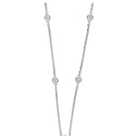 Sterling Silver .24ct Diamonds by the Yard Necklace