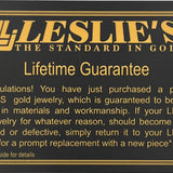 Leslie's Gold Lifetime Guarantee