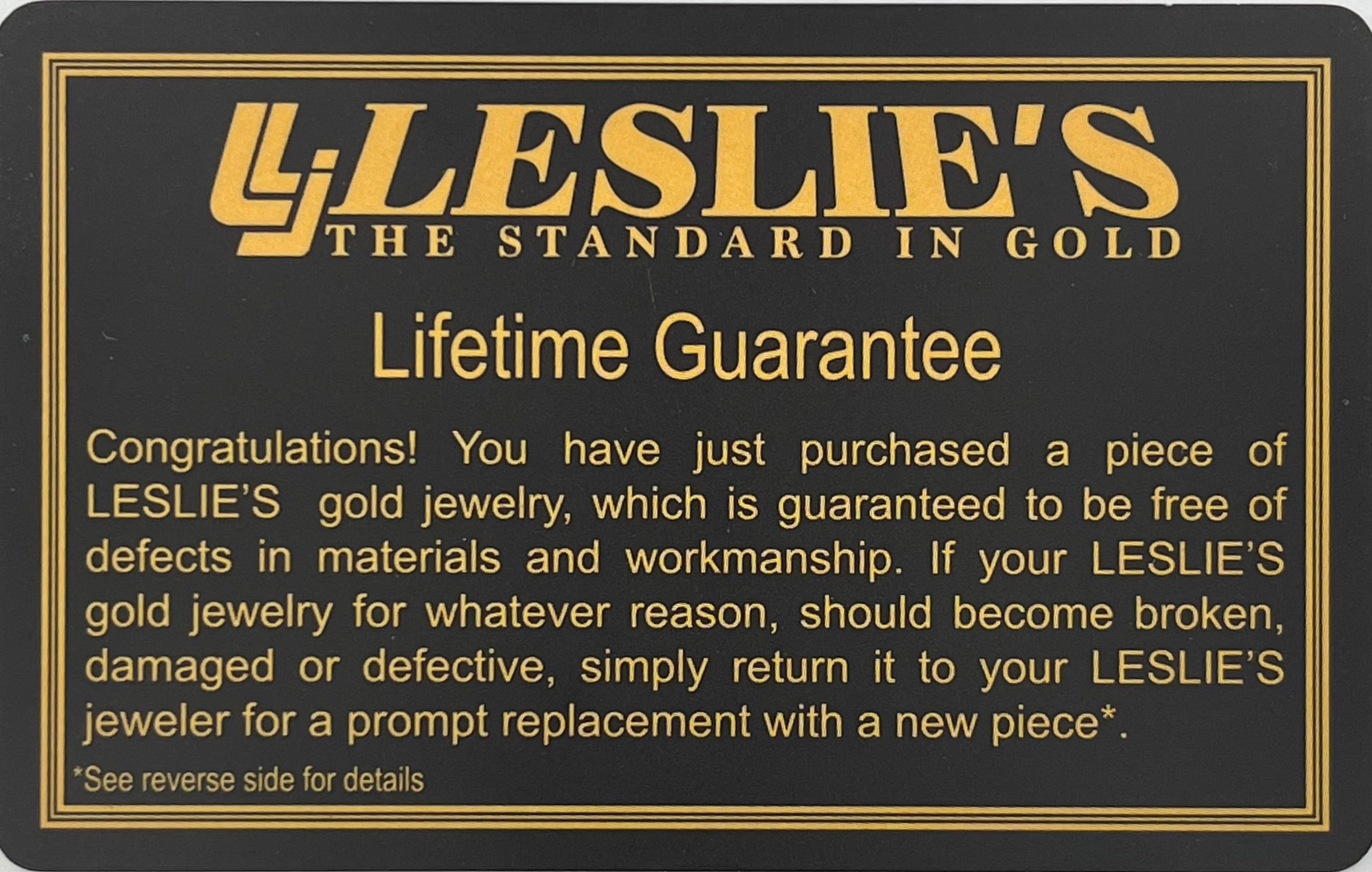 Leslie's Gold Lifetime Guarantee