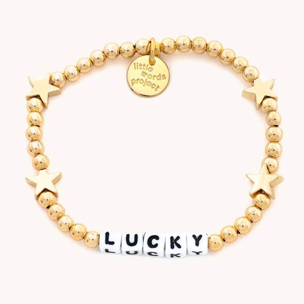 Little Words Project Lucky Lucky Symbols Gold-Filled Bracelet
