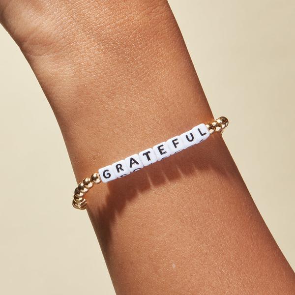 Little Words Project Grateful Lucky Symbols Gold-Filled Bracelet