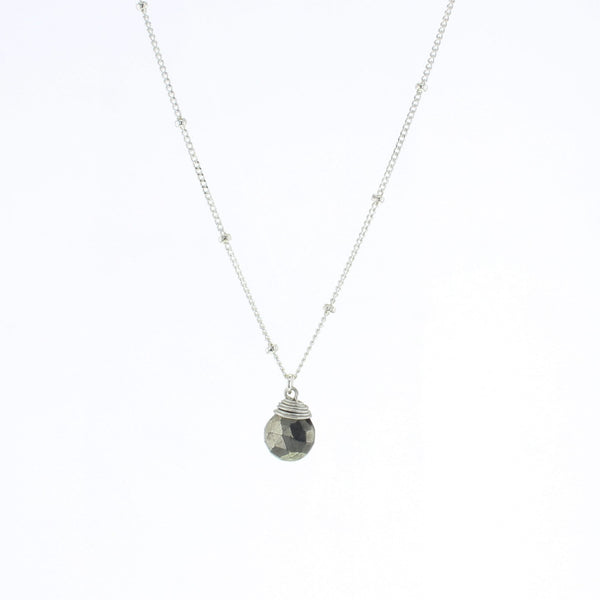 Lotus Jewelry Studio Sterling Silver Pyrite Trinket Necklace