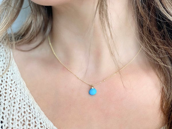 Lotus Jewelry Studio Sterling Silver Blue Chalcedony Trinket Necklace