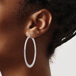 Leslie Sterling Silver Polished Hinged Hoop Earrings