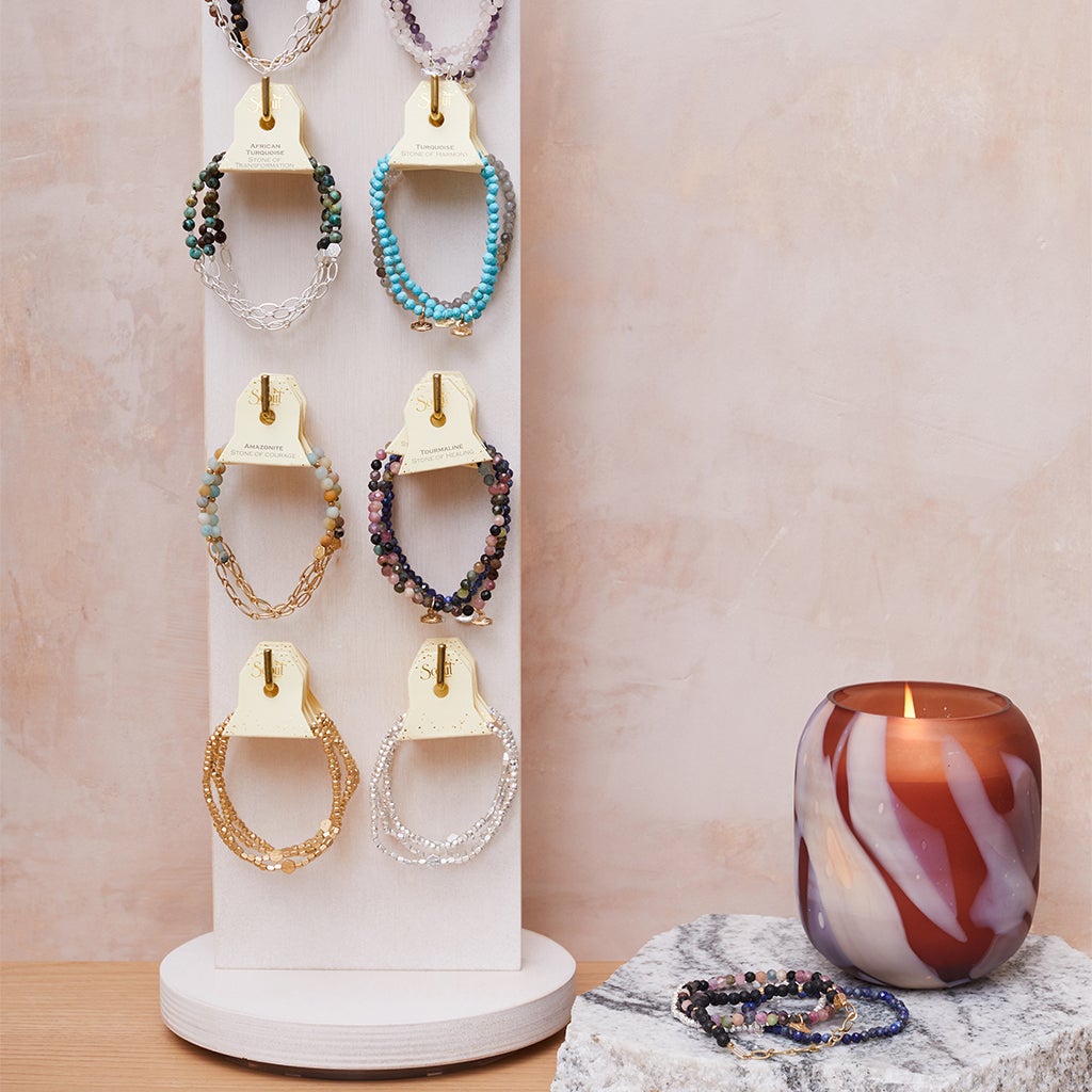 Scout Curated Wears Amazonite Mini Stone With Chain Stacker Bracelet