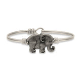Luca and Danni Elephant Silver Bangle Bracelet